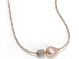 14K Yellow Gold Pearl Necklace