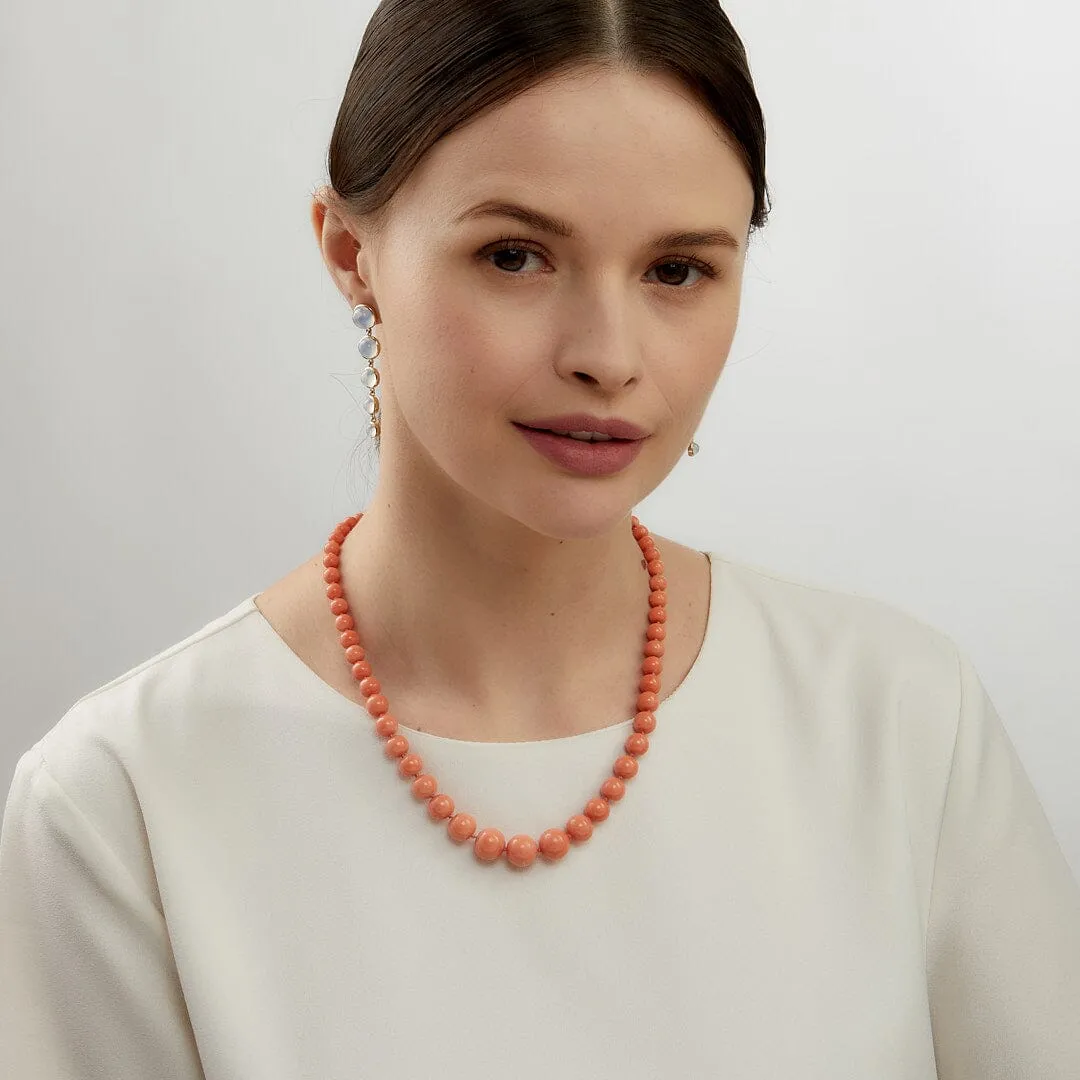 18 inch Coral Bead Necklace