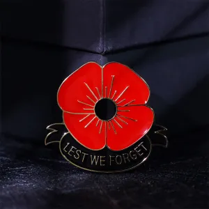 3Pcs Unisex Lest We Forget Poppy Brooch