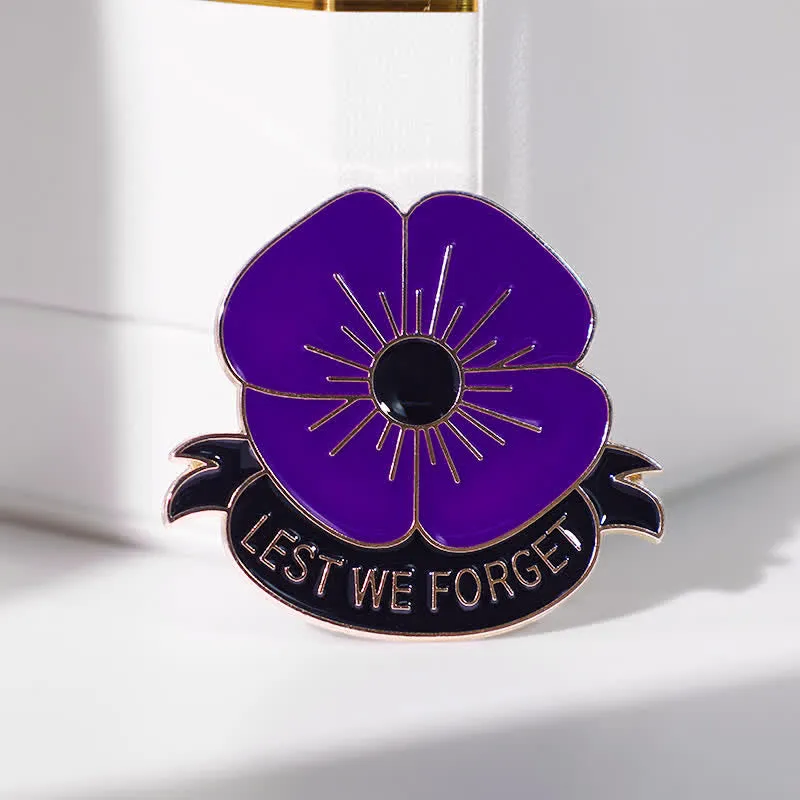 3Pcs Unisex Lest We Forget Poppy Brooch