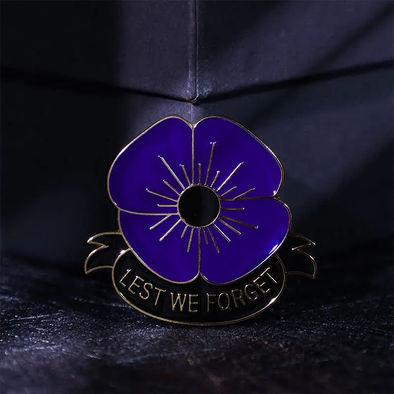 3Pcs Unisex Lest We Forget Poppy Brooch