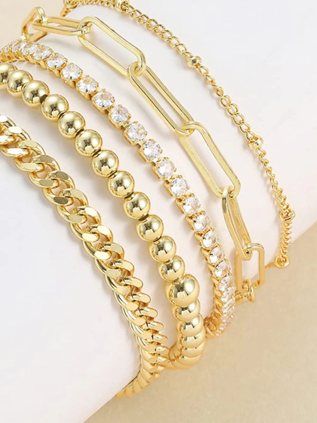 5pcs Golden Geometrical Bracelet