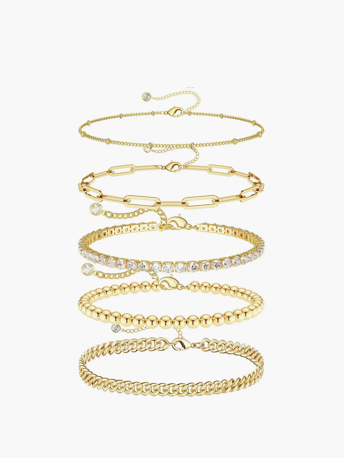 5pcs Golden Geometrical Bracelet