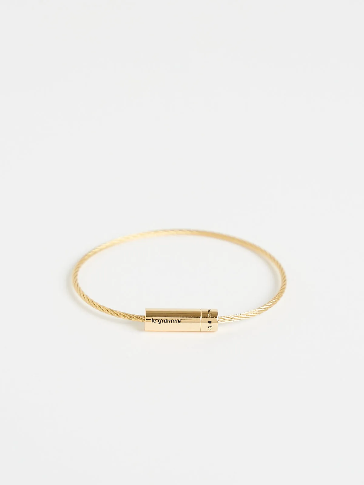 8g Cable Bracelet in Slick Polished Titanium and 750 Yellow Gold