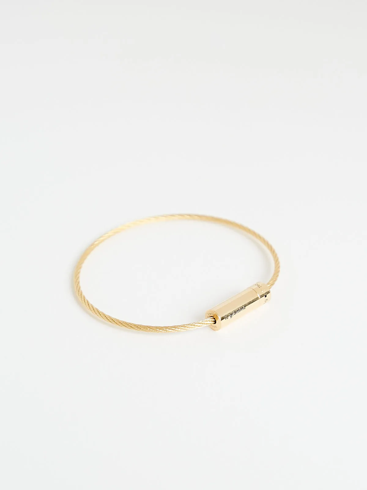 8g Cable Bracelet in Slick Polished Titanium and 750 Yellow Gold