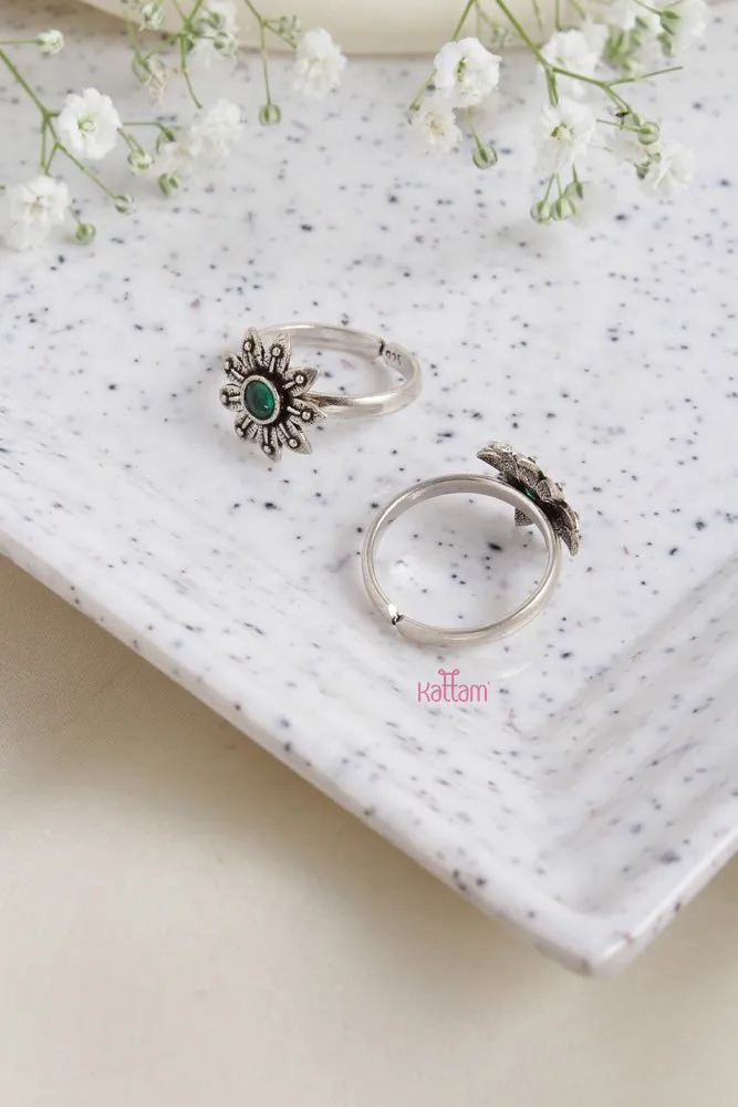 92.5 Silver Toe Ring - Design 2