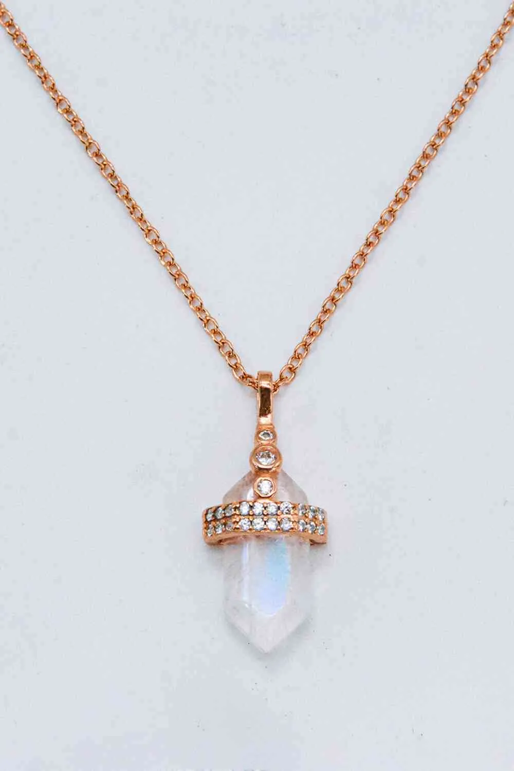 925 Sterling Silver Moonstone Pendant Necklace