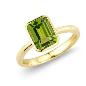 9ct Gold Peridot Ring - MMCH075-1YPER