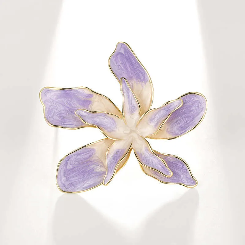 Alloy Bauhinia Gradient Color Brooch