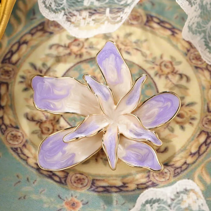 Alloy Bauhinia Gradient Color Brooch