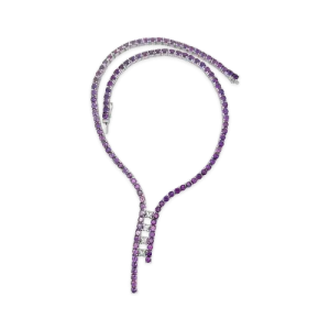 Amethyst & Diamond Estate Bolo Necklace