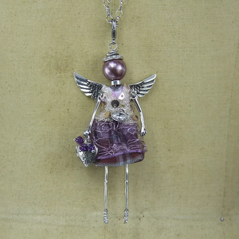 Amethyst Angel Necklace