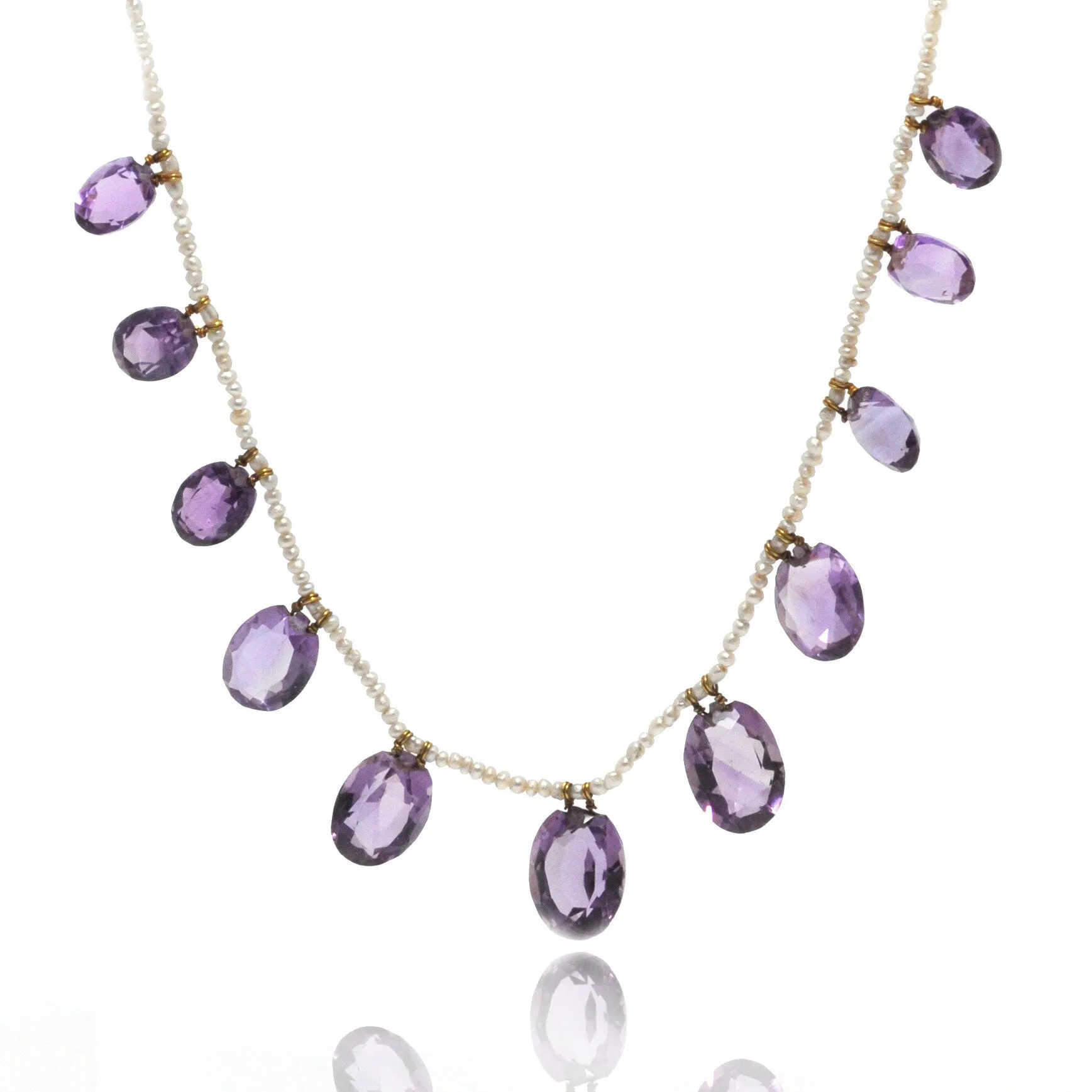 Amethyst Drop Necklace