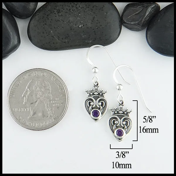 Amethyst Luckenbooth Pendant and Earring Set