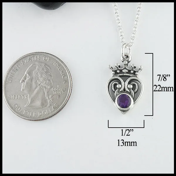 Amethyst Luckenbooth Pendant and Earring Set