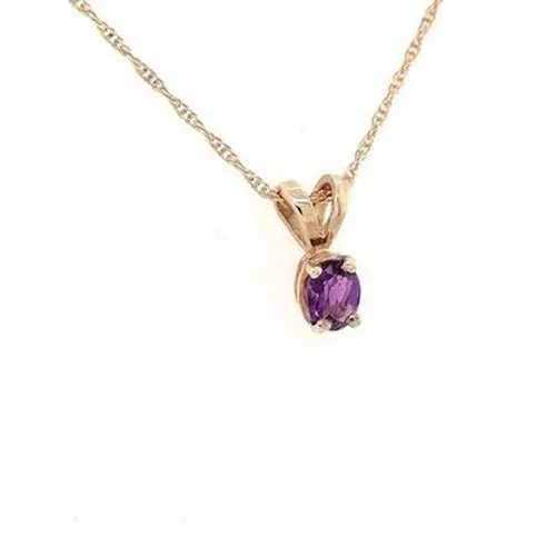 Amethyst Oval 9ct gold Pendant