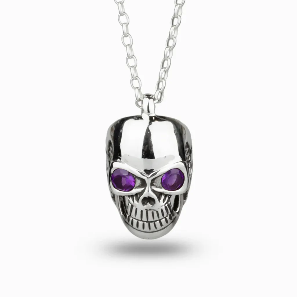 Amethyst Skull Necklace