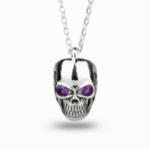 Amethyst Skull Necklace