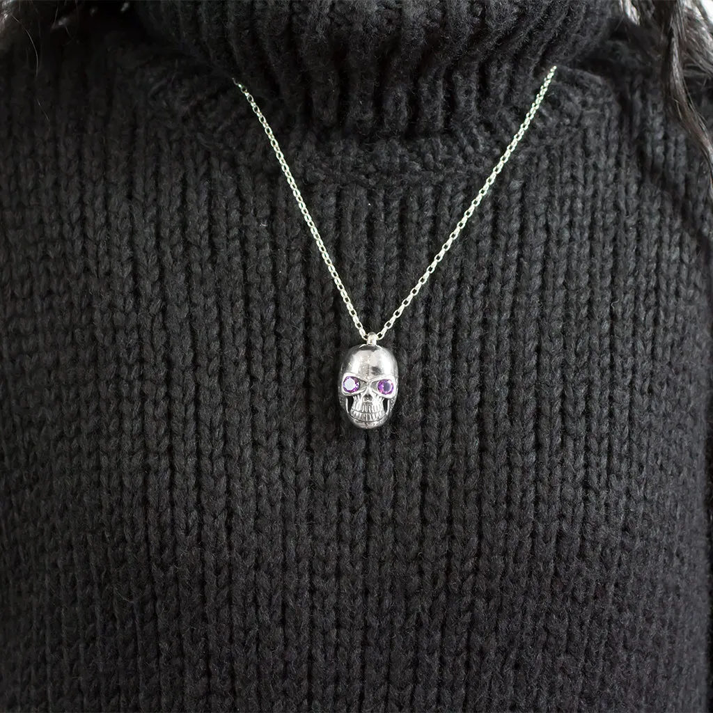 Amethyst Skull Necklace