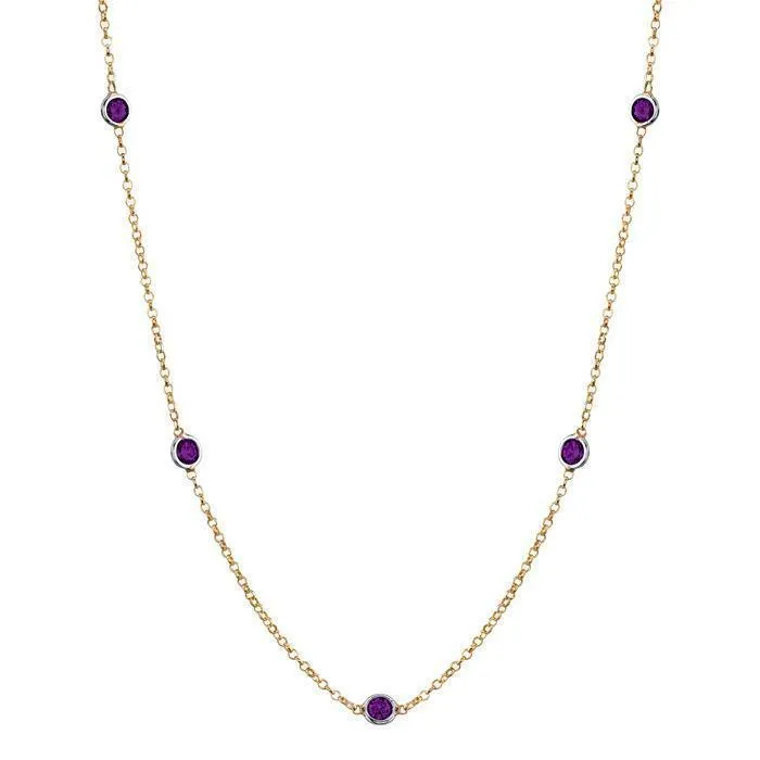 Amethyst Station Necklace