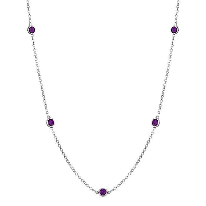 Amethyst Station Necklace