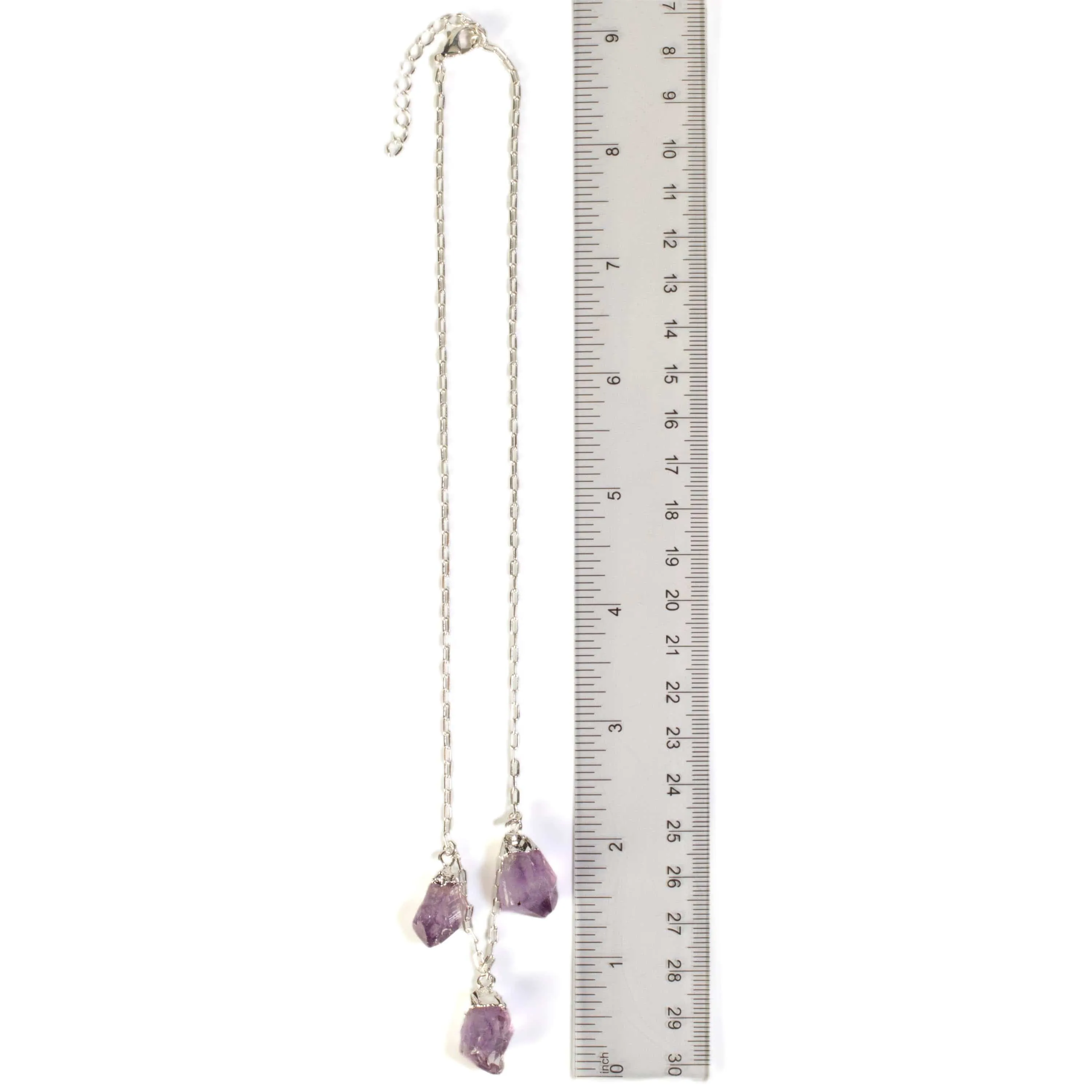 Amethyst Triple Point Necklace