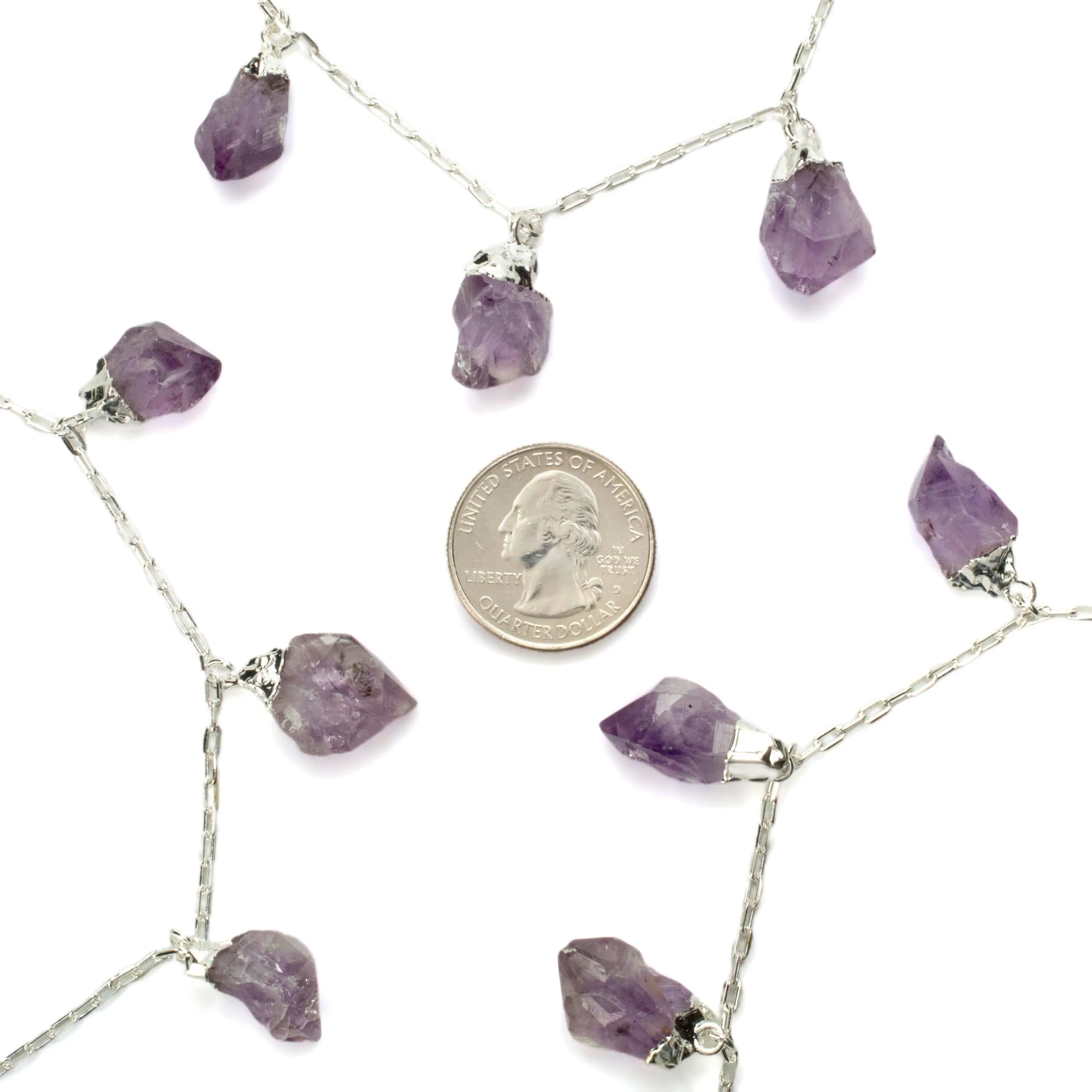 Amethyst Triple Point Necklace