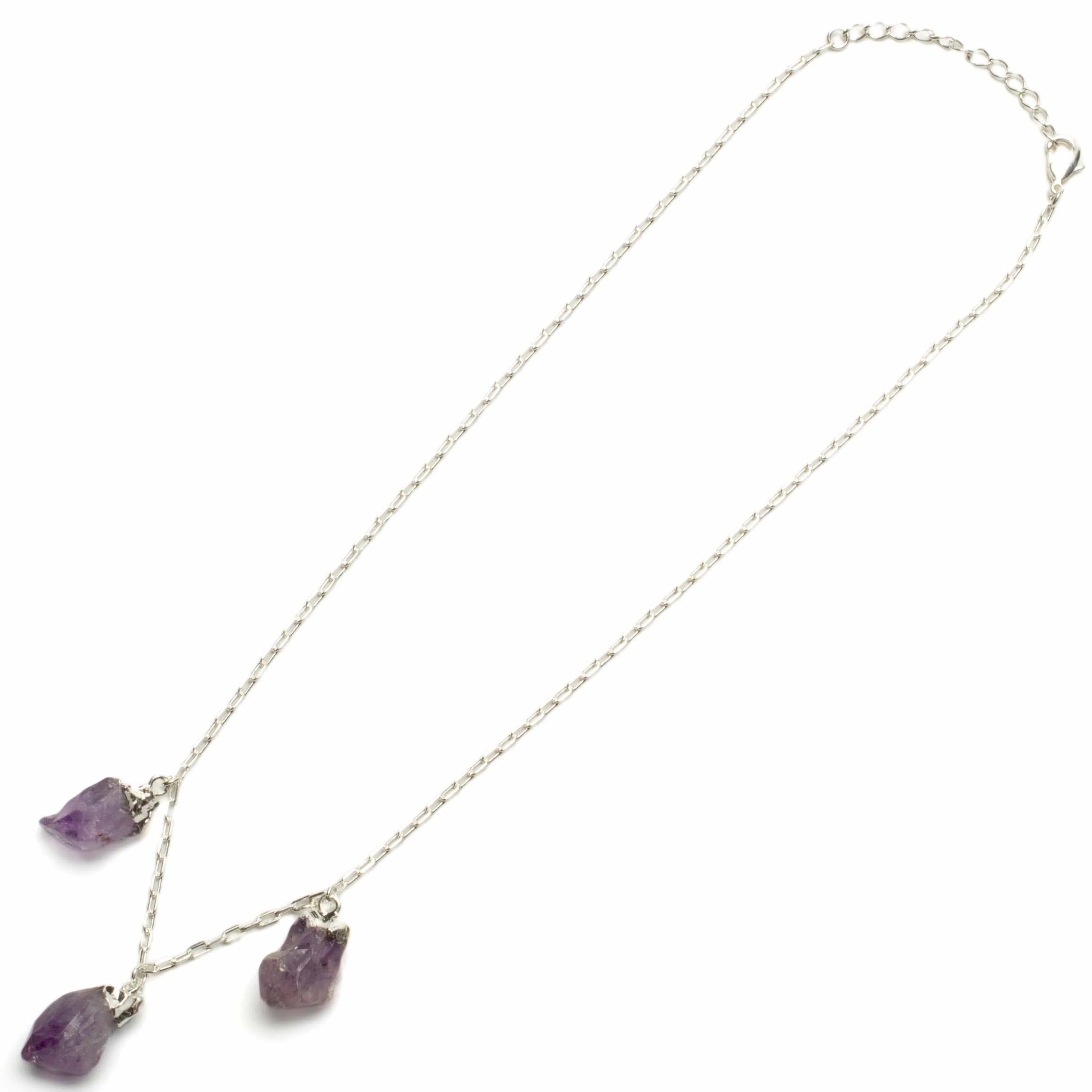 Amethyst Triple Point Necklace