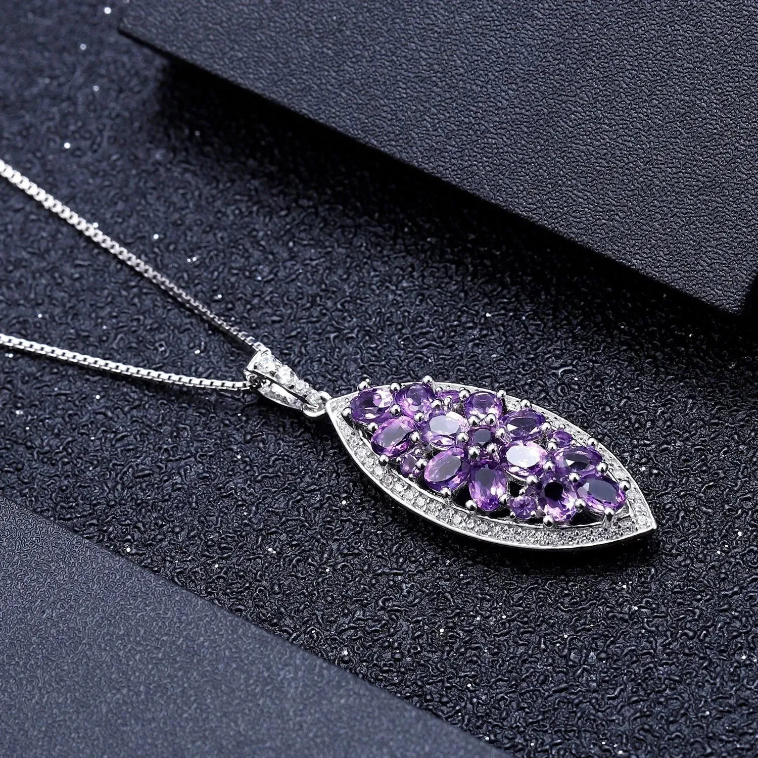 Amethyst Twilight Necklace in Sterling Silver