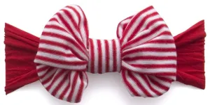 Baby Bling Cherry Stripe Jersey Bow Headband