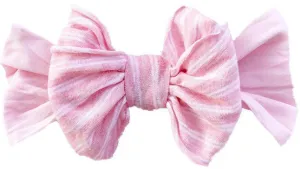 Baby Bling Pink Stripe Jersey Bow Headband