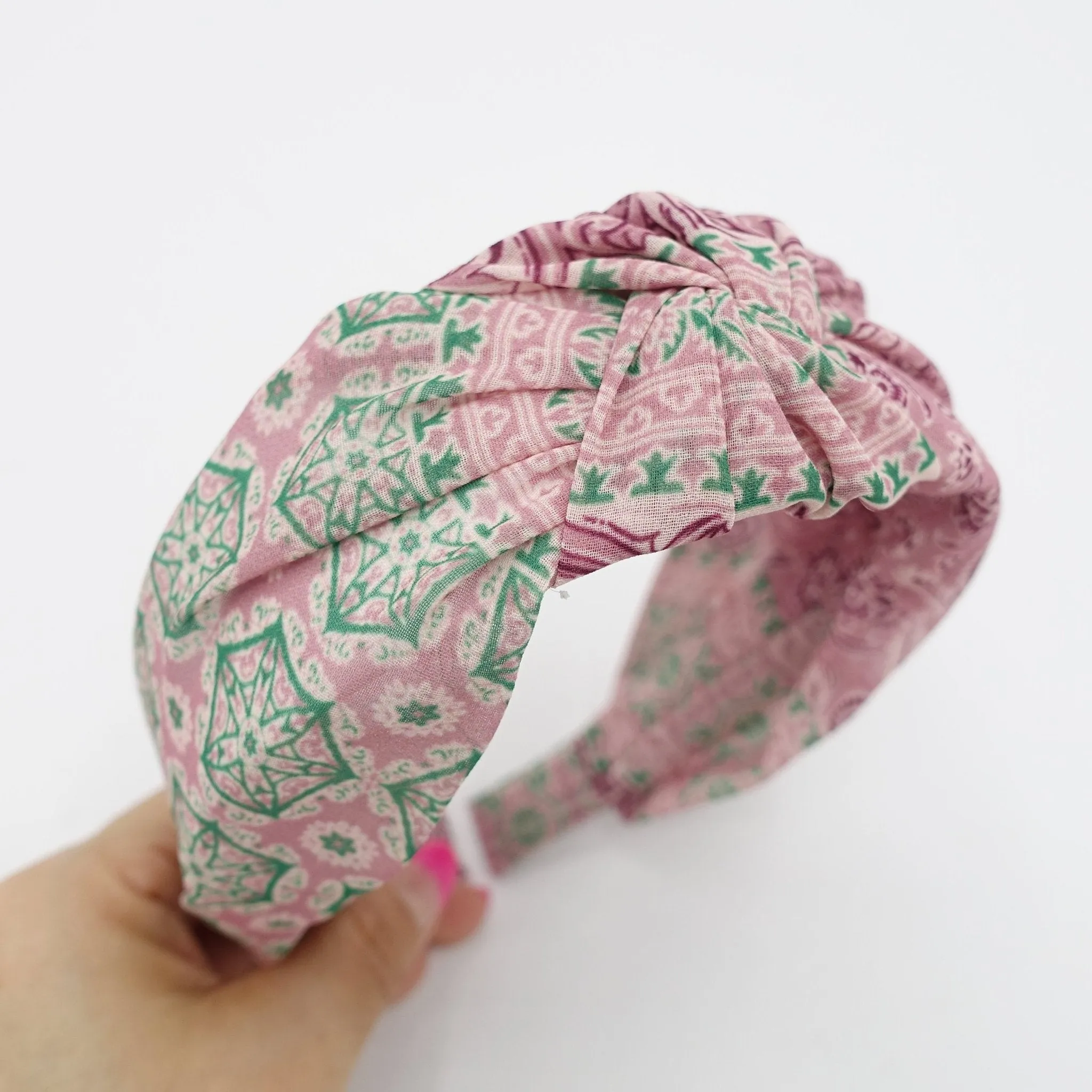 baroque bohemian print headband knot hairband casual hair accessory for women