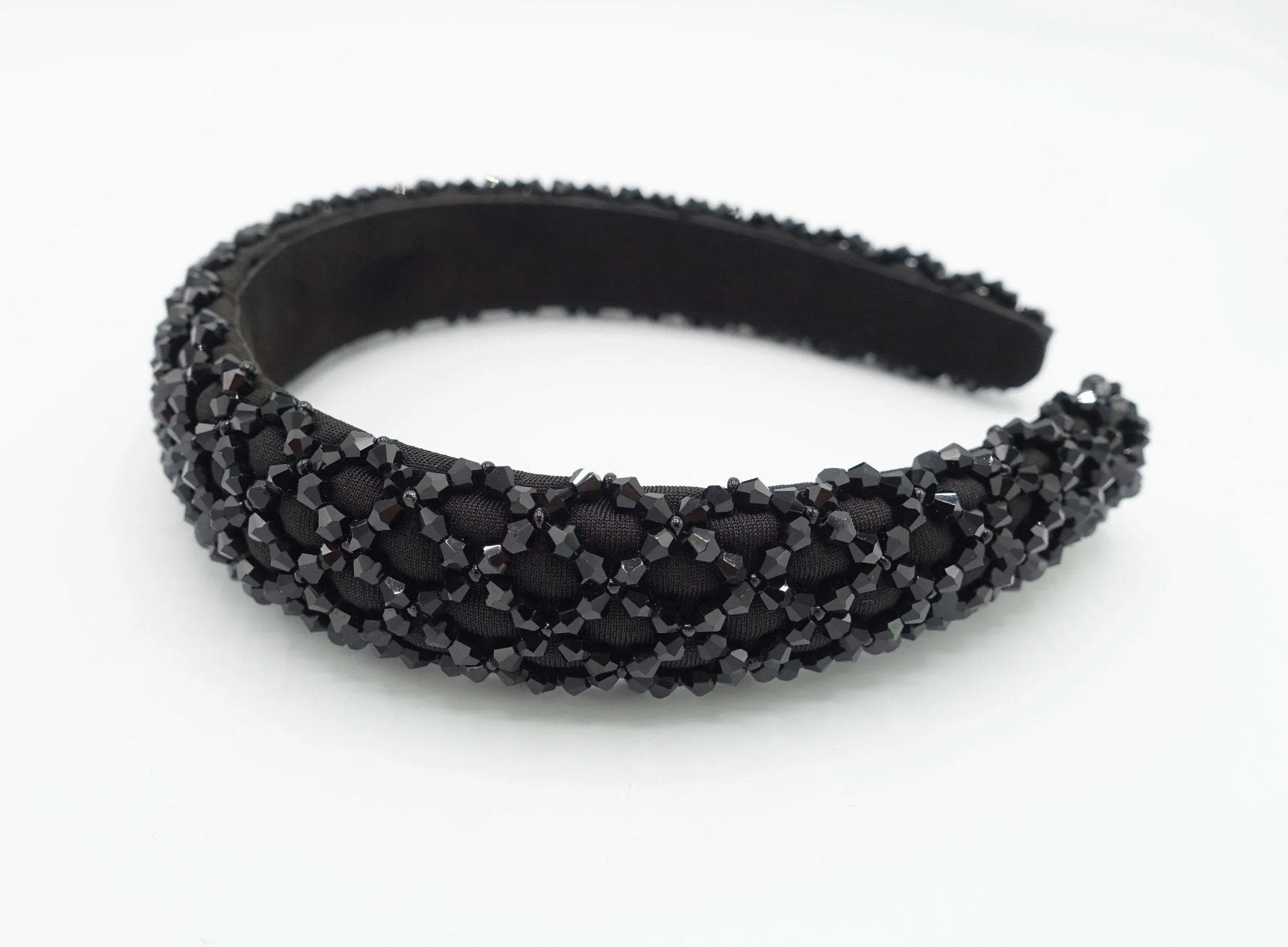 beads net embellished padded headband stylish hairband woman hair accessory