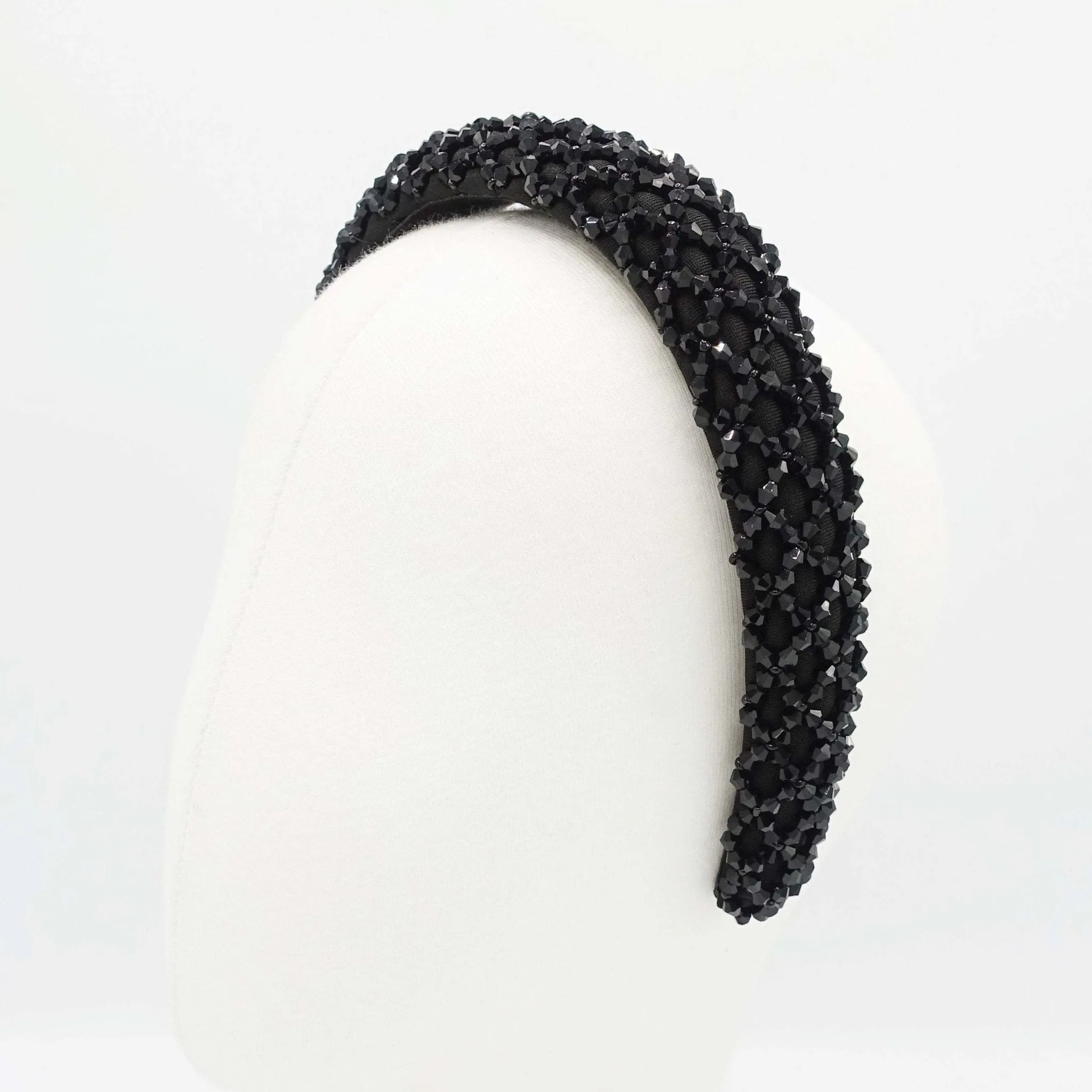 beads net embellished padded headband stylish hairband woman hair accessory