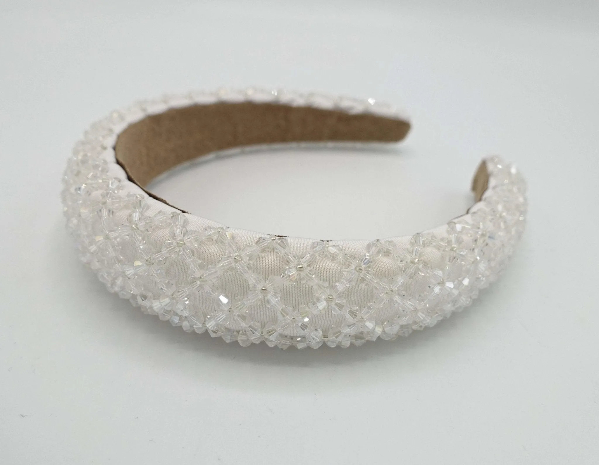 beads net embellished padded headband stylish hairband woman hair accessory