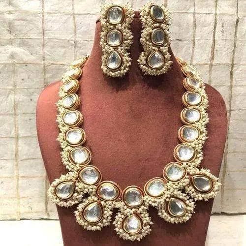 Big Kundan Coral Necklace