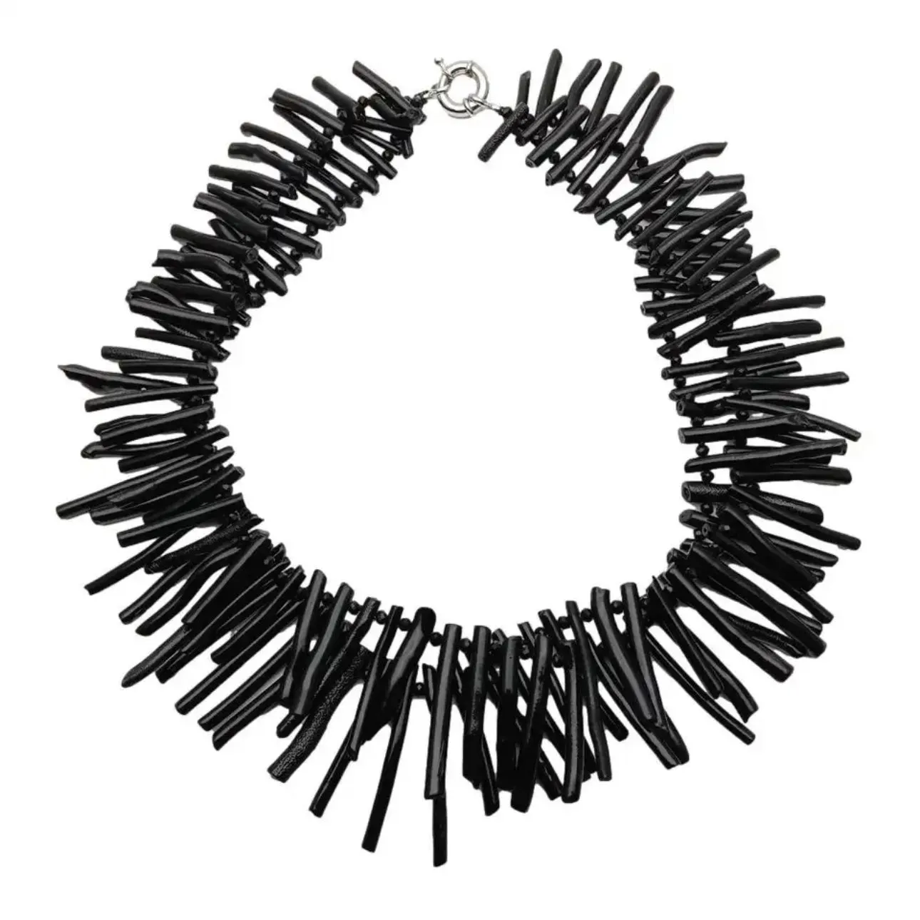 Black Coral Branch Necklace