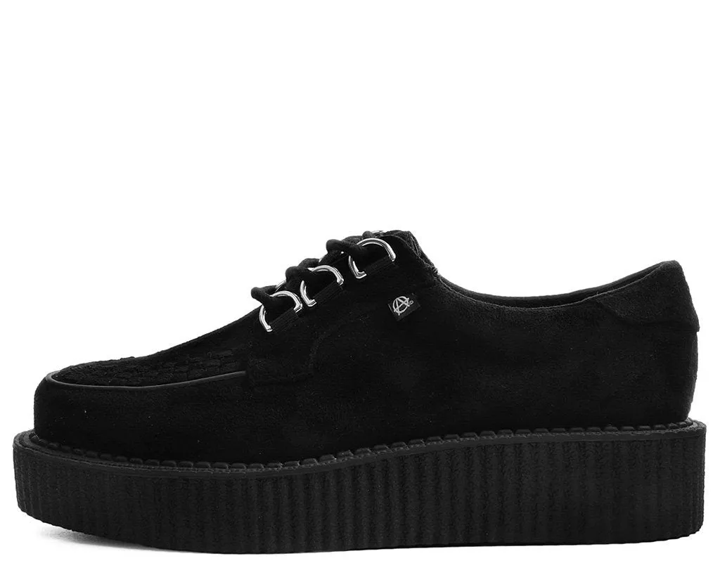 Black Faux Suede Anarchic Creeper