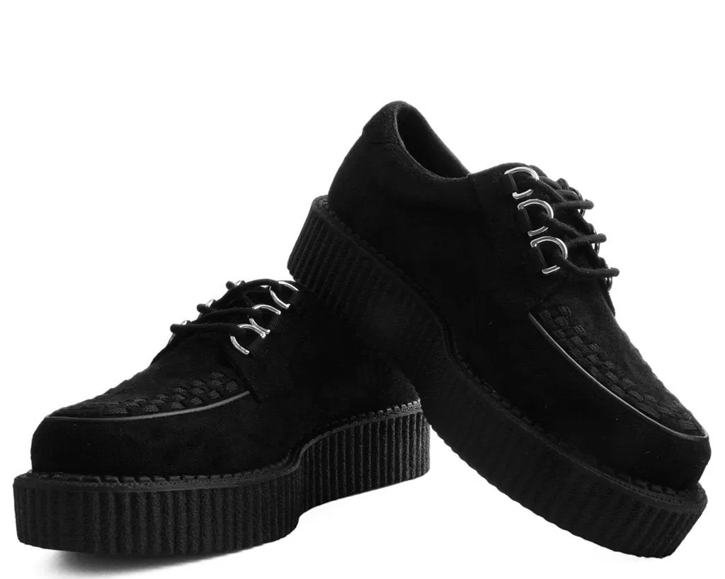 Black Faux Suede Anarchic Creeper