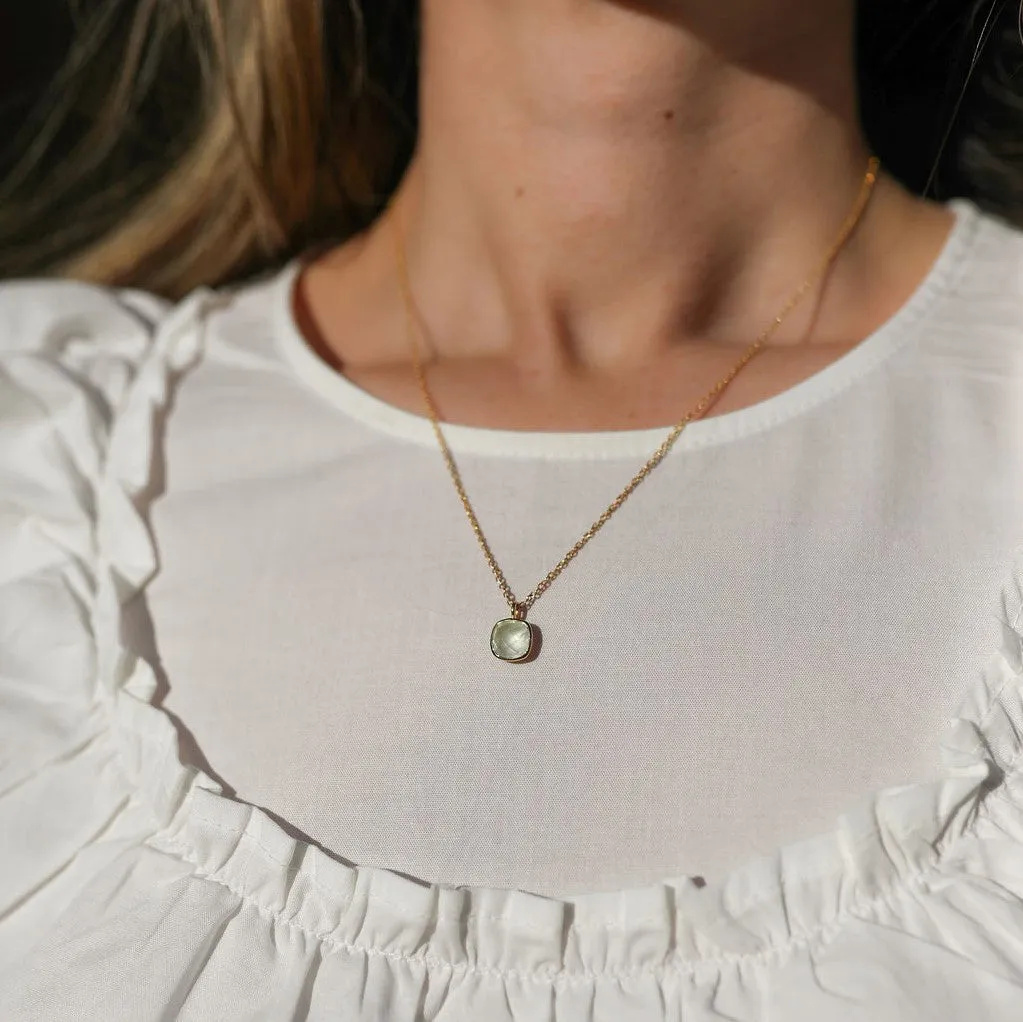 Brooklyn Green Amethyst & Gold Vermeil Necklace