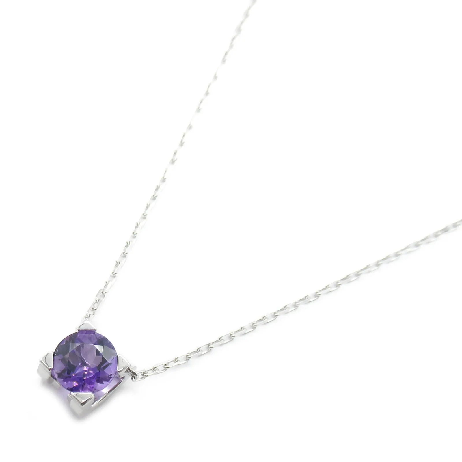 Cartier Amethyst Necklace K18WG White Gold