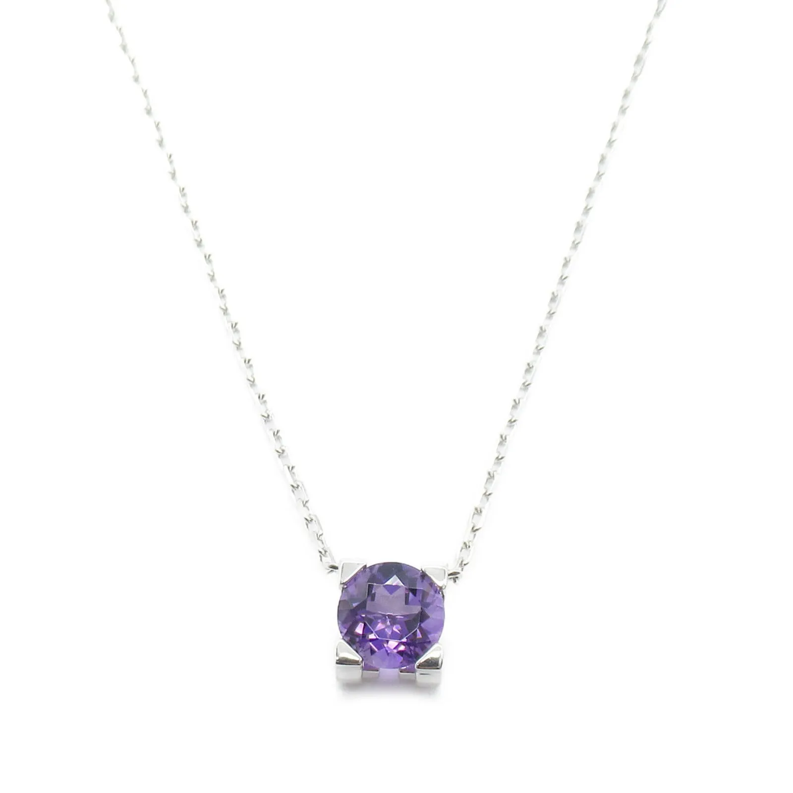 Cartier Amethyst Necklace K18WG White Gold