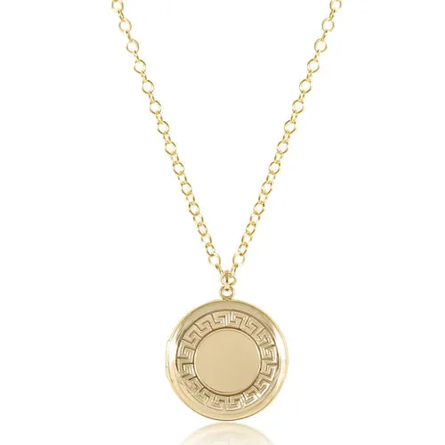 Cherish Medium Gold Locket- 16" Necklace Gold