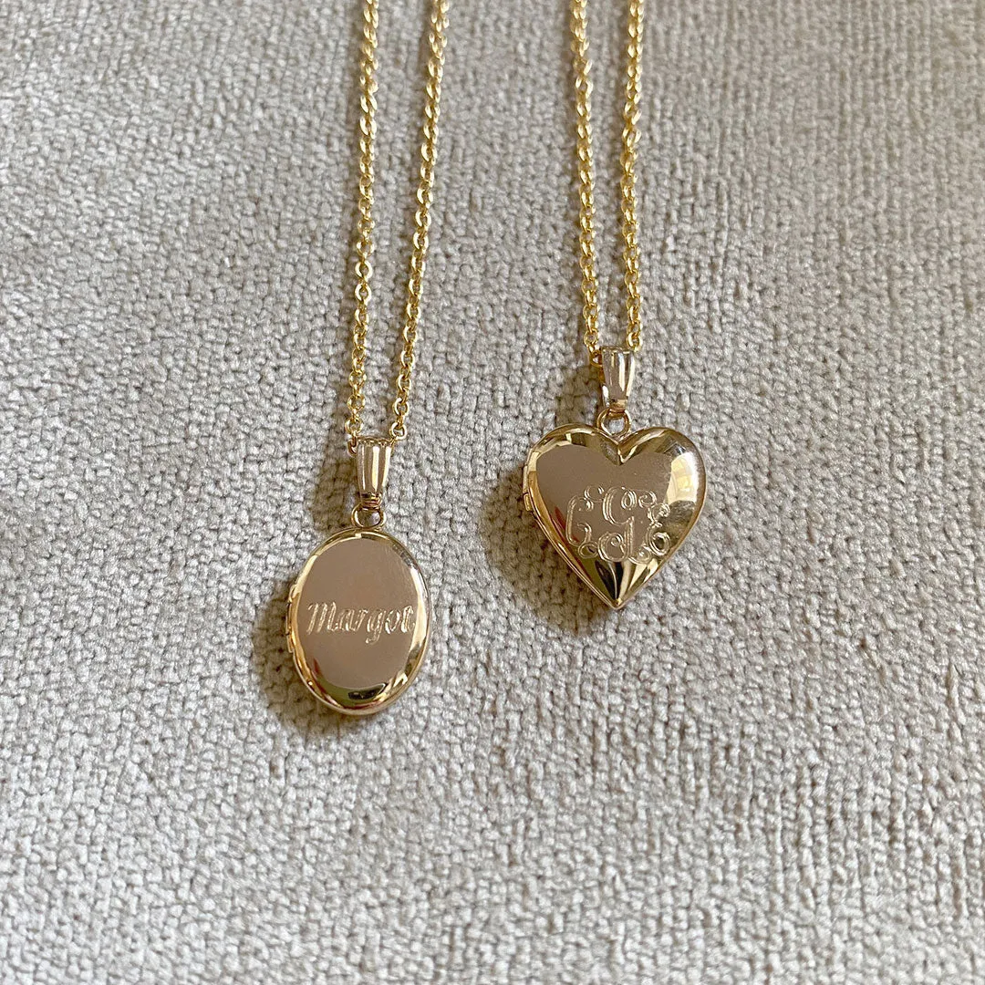 Child 14K Gold Filled Oval Locket Necklace