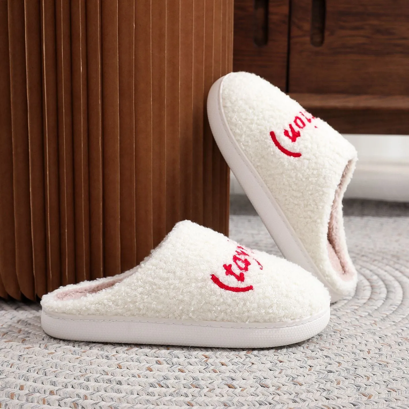 Cotton Slippers Spring Cotton Thick Plush Home Slippers