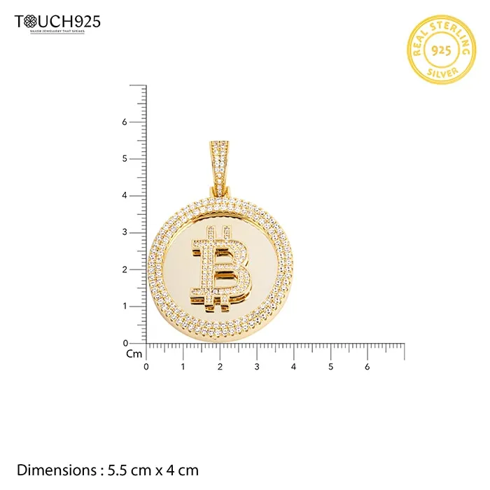 Crypto Elegance Zircon Studded Gold Locket