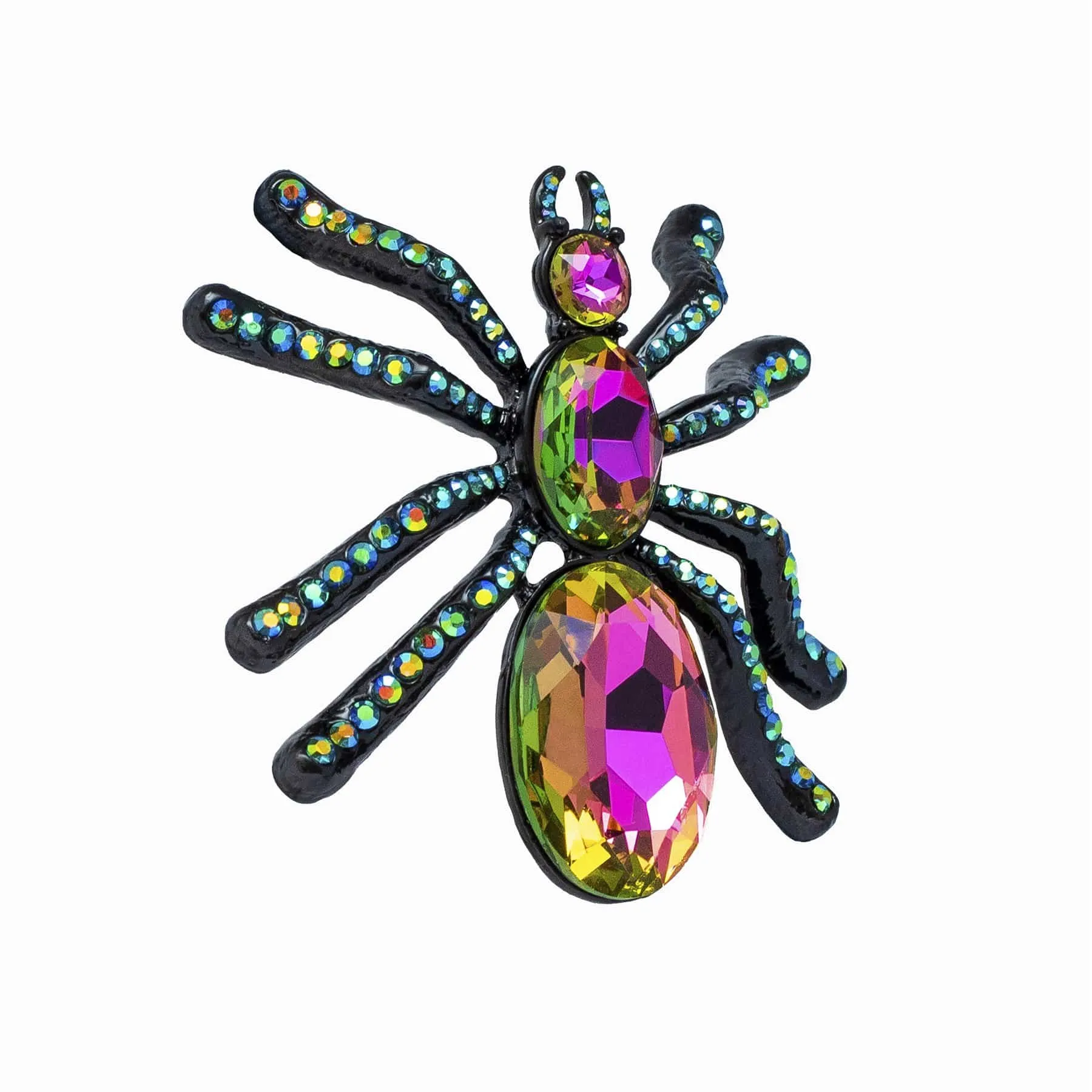 Crystal Sparkling Spider Brooch