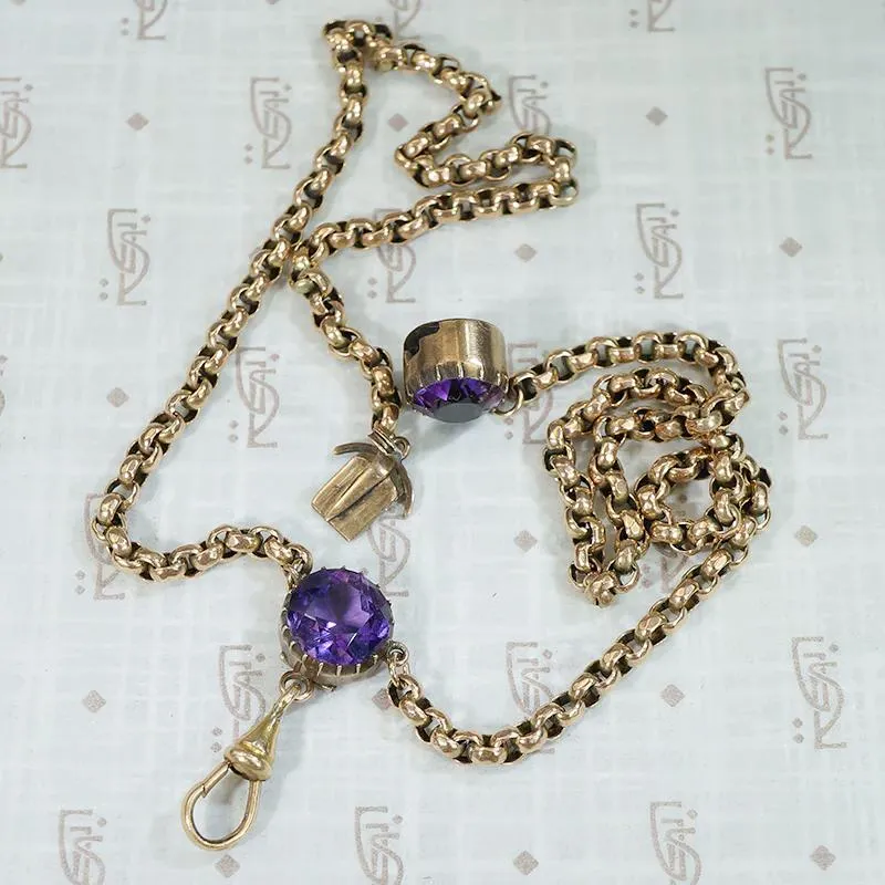 Cut Back Collet Set Amethyst Necklace by Ancient Influences