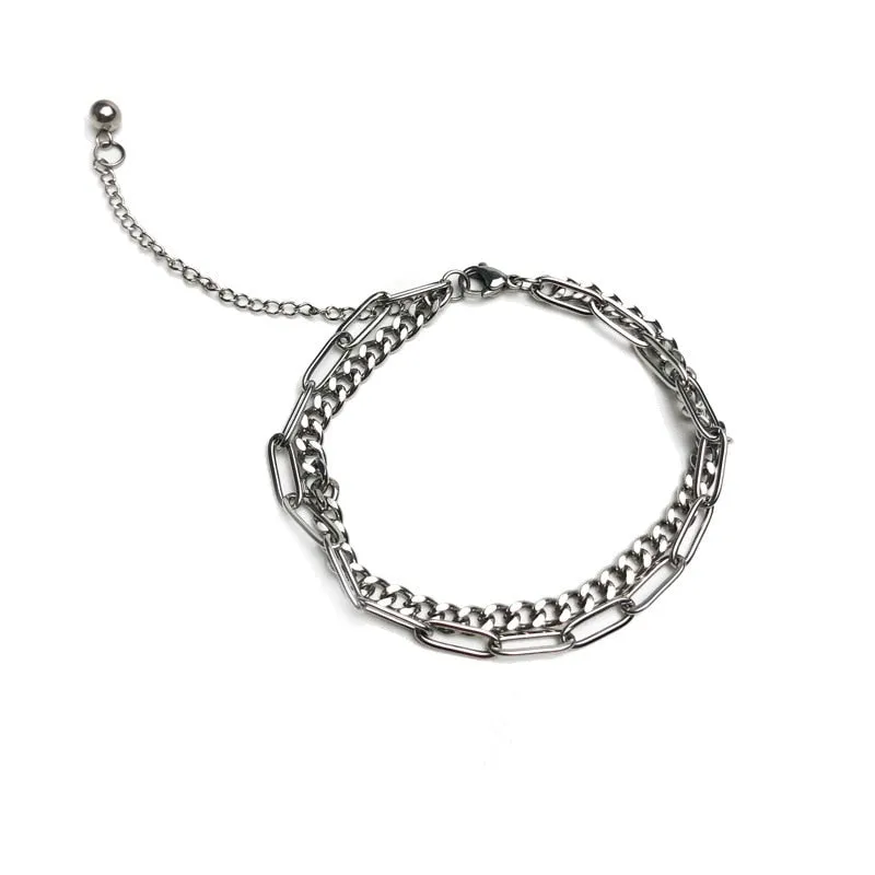 Double stainless steel bracelet