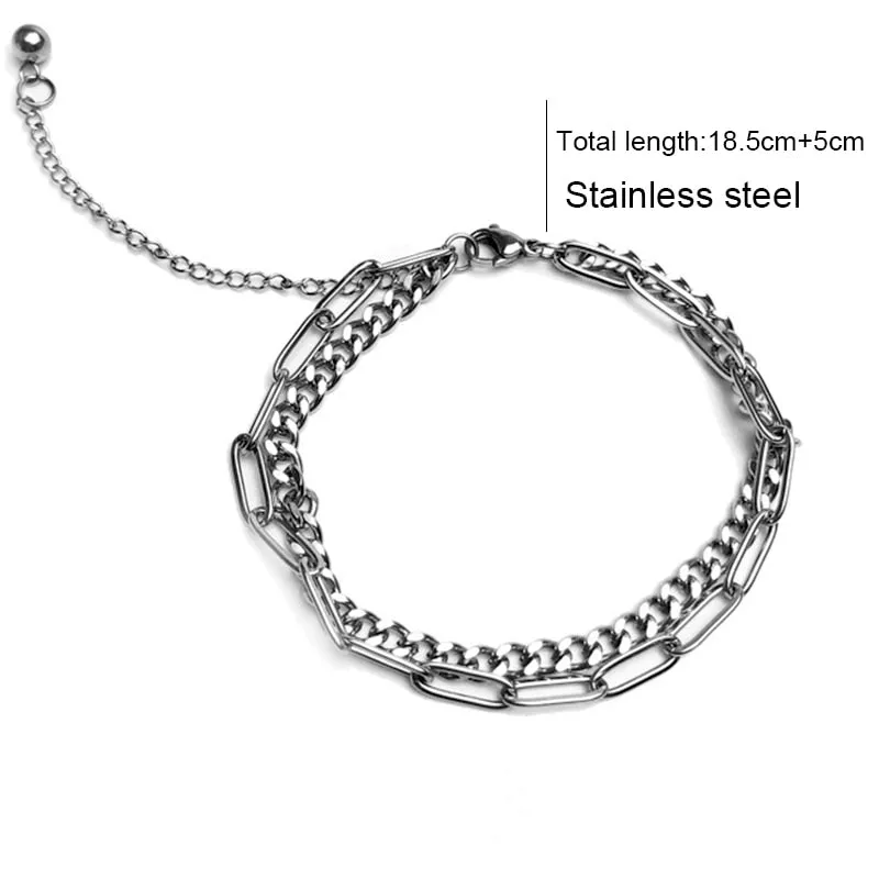 Double stainless steel bracelet